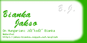bianka jakso business card
